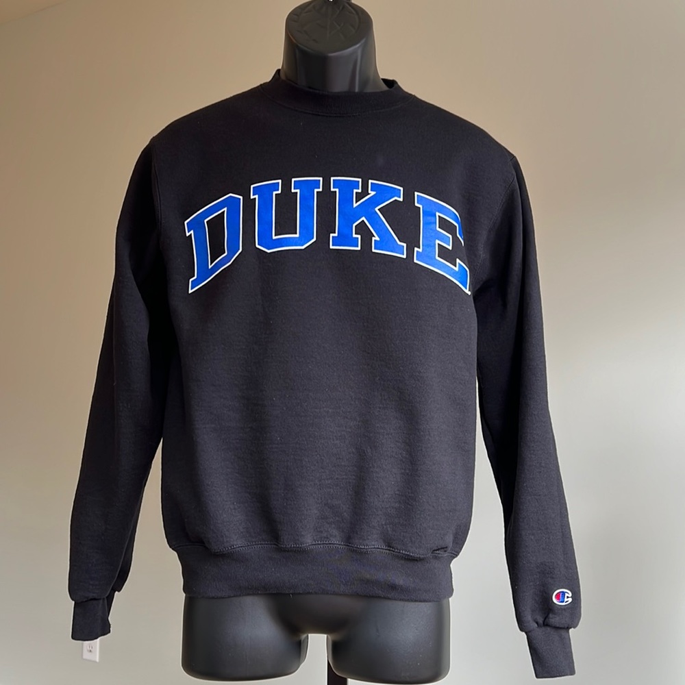 Unisex Champion DUKE black sweatshirt Size Small